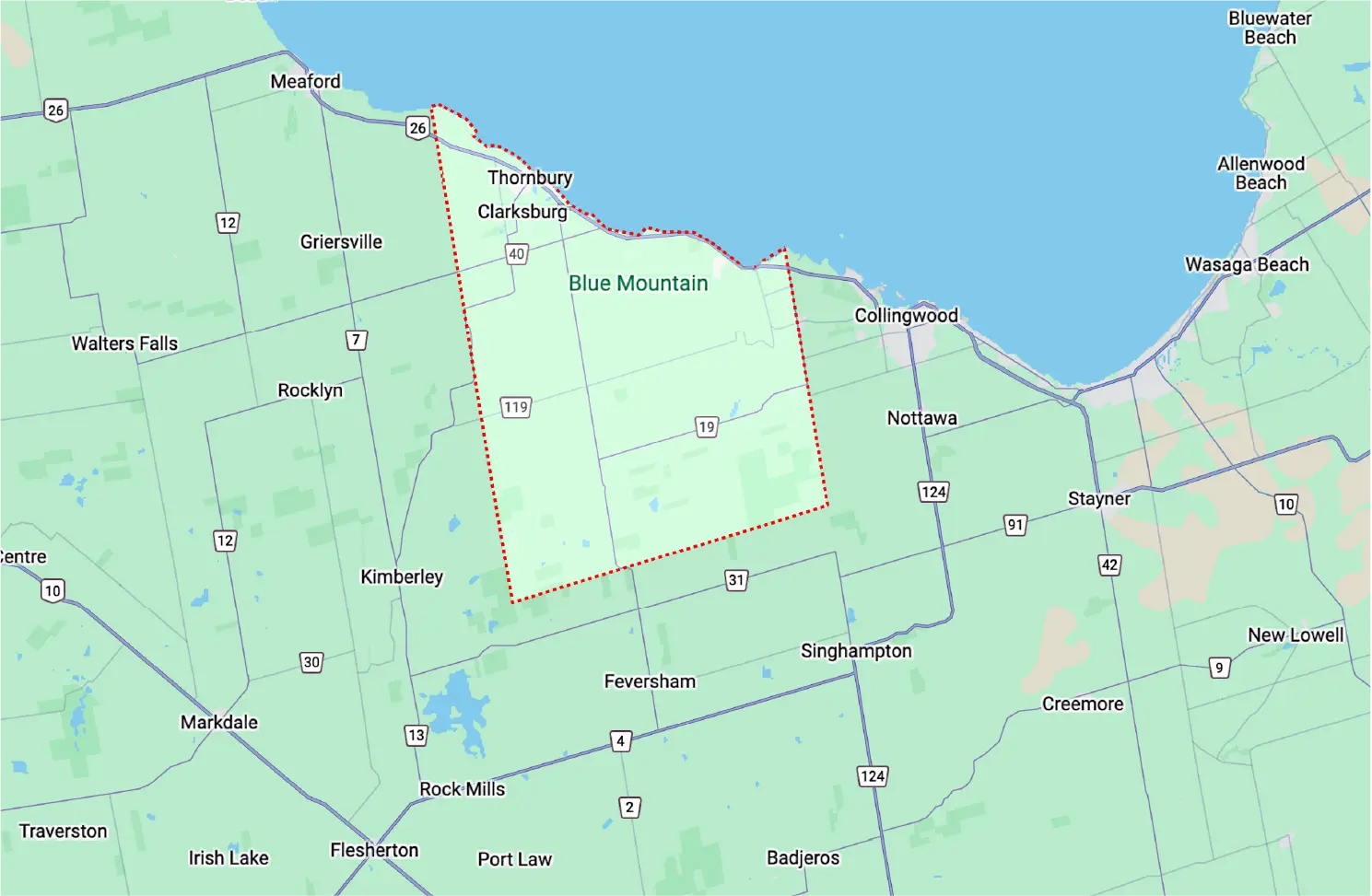 Map of The Blue Mountains